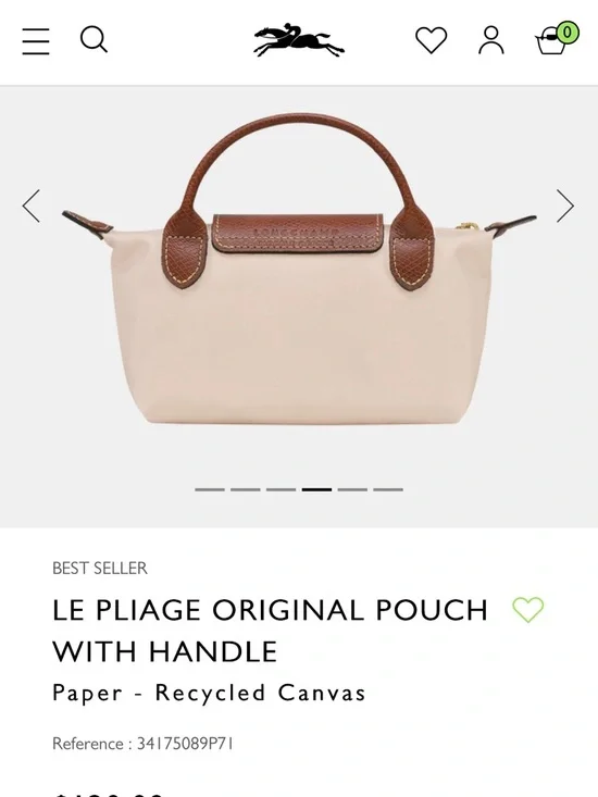 Longchamp LE PLIAGE ORIGINAL POUCH WITH HANDLE - Picture 4 of 14